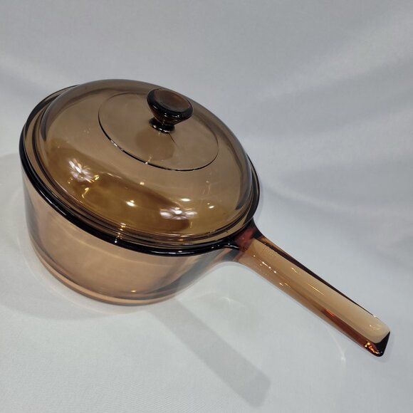 Vision Corning Ware Vintage Complete Pot & Lid Amber Glass Pot 1.5L - Picture 1 of 2